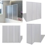 Vidaxl - pare baignoire  3 volets rtractables 117 x 120 cm - paroi de douche - parois de douche - home ...