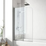 Pare de baignoire en 6 mm verre securit paroi de douche pliable pour baignoire - revtement nano facile ...