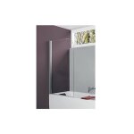 Leda - pare - baignoire arty  volet pivotant rversible 6 mm et profil argent brillant