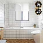 Swanew - pare baignoire bath screen pivotant à 180degré pivotant paroi de douche sanitaire 6mm nano repliable ... Swanew - pare baignoire bath screen pivotant à 180degré pivotant paroi de douche sanitaire 6mm nano repliable ...
