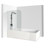 Swanew - pare baignoire bath screen pivotant paroi de douche sanitaire pour paroi de baignoire 6mm nano ...