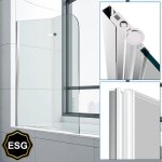 Pare baignoire bath screen pivotant paroi de douche sanitaire pour paroi de baignoire 6mm nano repliable ...