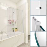 Tolletour - pare baignoire bath screen facile  nettoyer pivotant paroi de douche sanitaire 6mm nano ...