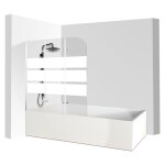 Einfeben - pare baignoire bath screen pivotant paroi de douche sanitaire pour paroi de baignoire 6mm ...