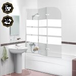 Tolletour - pare baignoire bath screen facile  nettoyer pivotant paroi de douche sanitaire 6mm nano ...