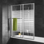 Pare - baignoire coulissant et pliant, 70 - 120 x 140 cm schulte 2 volets, verre 3 mm, profil alu argent, ...