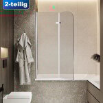 Tolletour - pare - baignoire pivotant  180degr pivotant paroi de douche sanitaire 6mm nano repliable ...