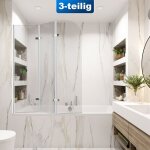 Tolletour - pare - baignoire pivotant à 180degré pivotant paroi de douche sanitaire 6mm nano repliable ... Tolletour - pare - baignoire pivotant à 180degré pivotant paroi de douche sanitaire 6mm nano repliable ...