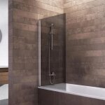 Pare - baignoire pliant, 70 x 130 cm, verre 5 mm, paroi de baignoire 1 volet capri, cran de baignoire ...
