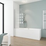 Pare - baignoire pliant, 80 x 140 cm, verre 5 mm, paroi de baignoire 1 volet capri schulte cran de baignoire ...