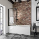 Jamais utilis ] - pare - baignoire pliant, sans percer, 70 x 140 cm, cran de baignoire pivotant  coller, ...