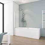 Pare - baignoire pliant, verre 5 mm, paroi de baignoire 1 volet capri, �cran de baignoire pivotant schulte ...