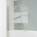 Pare - baignoire pliant, verre 5 mm, paroi de baignoire schulte cran de baignoire pivotant, dcor srigraphi ...