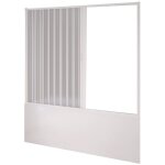 Pare baignoire pvc accord�on lat�rale blanc 170 - 140 h 150 mod. nova kit vasca