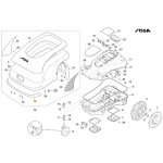 Pare - chocs avant original stiga a3000 - a5000 rtk robot tondeuse 381393707 / 0