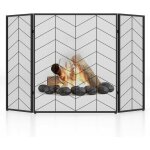 Costway pare - feu de cheminée pliable à 3 panneaux, Écran de cheminée en métal 132 x 79 cm, pare - étincelles ... Costway pare - feu de cheminée pliable à 3 panneaux, Écran de cheminée en métal 132 x 79 cm, pare - étincelles ...