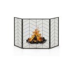 Goplus pare feu cheminée pliable 3 panneaux en fer, Écran de cheminée pare - Étincelles pliable pour ... Goplus pare feu cheminée pliable 3 panneaux en fer, Écran de cheminée pare - Étincelles pliable pour ...