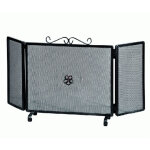 Pare - a tincelles avec 3 portes torsada es pour chemina e en fer forga cm 100x50 h Pare - a tincelles avec 3 portes torsada es pour chemina e en fer forga cm 100x50 h