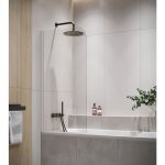 Badplaats - paroi baignoire torino 60 x 140 cm chrome - verre tr