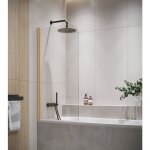 Badplaats - paroi baignoire torino 60 x 140 cm l'or - verre tran