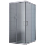 Idralite - parois cabine de douche angulaire coulissante verre opaque h 185 mod. alabama 70x90 cm rectangulair ...