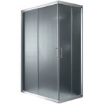 Idralite - parois cabine de douche angulaire coulissante verre opaque h 198 mod. alabama 80x100 cm rectangulai ...