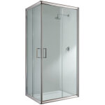 Idralite - parois cabine de douche angulaire coulissante verre transparent h 198 mod. alabama 70x100 ...