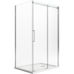 Parois cabine de douche angulaire avec easy - clean h 200 verre transparent 8 mm mod. prime duo 1 porte ...