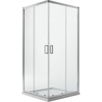 Idralite ? cabine de douche angulaire 80x90 cm ? verre de s�curit� opaque 6mm ? hauteur 185 cm ? syst�me ...