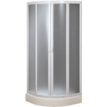 Idralite - parois cabine de douche demi - circulaire en acrylique h 190 cm mod. marte 80x80 cm ouverture ...