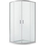 Idralite - parois cabine de douche demi - circulaire verre opaque h 198 mod. ready 90x90 cm