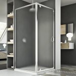 Idralite - parois cabine de douche pivotante verre opaque h 185 mod sintesi duo 1 porte 70x90 ouv. 90 ...