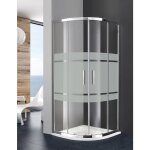 Allstone - paroi - cabine semi - circulaire titan 2 + 2 90x90 cm rayon 55, srigraphie