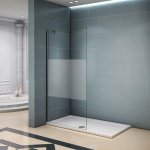Aica sanitaire - paroi de douche 100x200 cm verre satin� au central paroi de douche � l'italienne verre ...