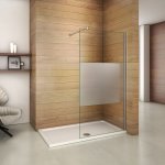 Aica sanitaire - paroi de douche 110x200 cm verre satin� au central paroi de douche � l'italienne verre ...