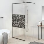 Vidaxl - mur de douche en verre avec panneau central dcor de diffrentes mesures conception de conception ...