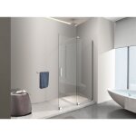 Nala - paroi de douche 8 mm  porte coulissante rversible, hauteur 200 cm. 170 rglable 166 - 170 cm ...