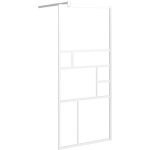 Vidaxl ? paroi de douche 90x195 cm en verre esg 5 mm ? cadre aluminium ? barre d'appui r�glable ? facile ...