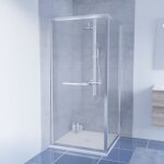 Cuisibane - paroi de douche d'angle 90x90 cm porte rentrante clever Cuisibane - paroi de douche d'angle 90x90 cm porte rentrante clever