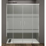 Gme - paroi de douche basic spazio 2 fixes + 2 coulissants, d�cor�: frost mesure: 190 - 200 cm