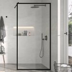 Kassandra - paroi de douche fixe fresh perimetral finition noir mat 110 cm Kassandra - paroi de douche fixe fresh perimetral finition noir mat 110 cm