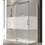 Kassandra - paroi de douche fixe + porte coulissante glasé verre sérigraphié 120 cm paroi latérale : ... Kassandra - paroi de douche fixe + porte coulissante glasé verre sérigraphié 120 cm paroi latérale : ...
