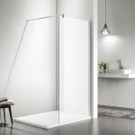 Rue du bain ? paroi de douche fixe 100 cm ? verre satin 8mm ? profil� aluminium mat ? hauteur 195 cm ...