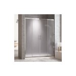 Tegler - paroi de douche frontale 2 panneaux fixes et 2 portes coulissantes en verre transparent 200cm ...
