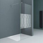 Doporro paroi de douche � l'italienne 140cm bremen02dm pare douche avec stabilisateur rectangulaire verre ...
