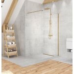 Otitec - paroi de douche � l'italienne 60 cm dor� bross� bali gold brushed