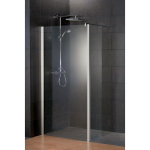 Paroi de douche  l'italienne avec retour pivotant, anticalcaire, paroi fixe walk in, profil aspect ...