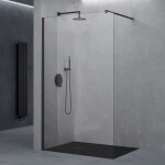 Paroi de douche � l'italienne transparent 110cm verre 8mm bremen1k 110x200cm montage r�versible profil� ...