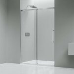 Bernstein - paroi de douche en niche verre transparent nano 8mm, porte coulissante - profil� alu chrome ...
