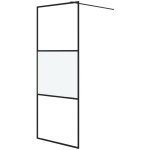Paroi de douche noir 80x195 cm verre esg demi - dpoli vidaxl